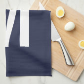 モダンはっきりしたパーソナライズされたモノグラム名 キッチンタオル (四つ折り)