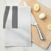 モダンはっきりしたパーソナライズされたモノグラム名 キッチンタオル (四つ折り)