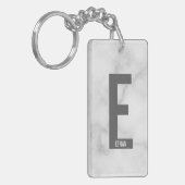 モダンはっきりしたパーソナライズされたモノグラム名 キーホルダー (正面左)
