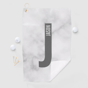 モダンはっきりしたパーソナライズされたモノグラム名 ゴルフタオル