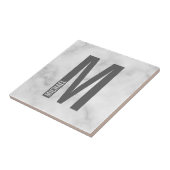 モダンはっきりしたパーソナライズされたモノグラム名 タイル (側面)