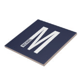 モダンはっきりしたパーソナライズされたモノグラム名 タイル (側面)