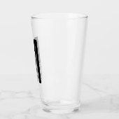 モダンはっきりしたパーソナライズされたモノグラム名 タンブラーグラス (左)