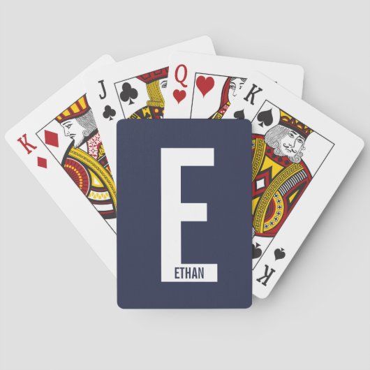 モダンはっきりしたパーソナライズされたモノグラム名 トランプ (裏面)