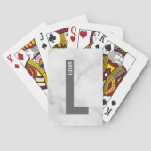 モダンはっきりしたパーソナライズされたモノグラム名 トランプ (裏面)