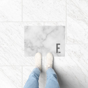 モダンはっきりしたパーソナライズされたモノグラム名 ドアマット