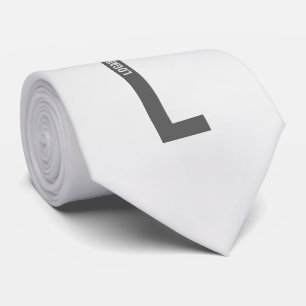 モダンはっきりしたパーソナライズされたモノグラム名 ネクタイ