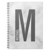 モダンはっきりしたパーソナライズされたモノグラム名 ノートブック (正面)