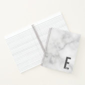 モダンはっきりしたパーソナライズされたモノグラム名 ノートブック (内部)