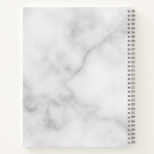 モダンはっきりしたパーソナライズされたモノグラム名 ノートブック (裏面)