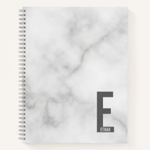 モダンはっきりしたパーソナライズされたモノグラム名 ノートブック