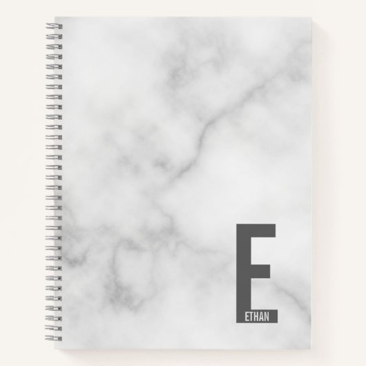 モダンはっきりしたパーソナライズされたモノグラム名 ノートブック (正面)