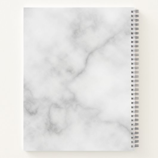 モダンはっきりしたパーソナライズされたモノグラム名 ノートブック (裏面)