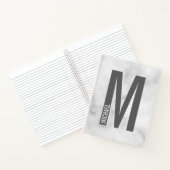 モダンはっきりしたパーソナライズされたモノグラム名 ノートブック (内部)