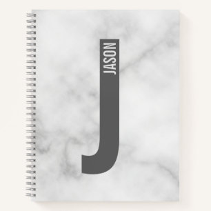 モダンはっきりしたパーソナライズされたモノグラム名 ノートブック