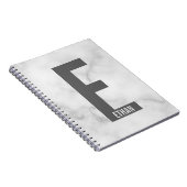 モダンはっきりしたパーソナライズされたモノグラム名 ノートブック (右側)