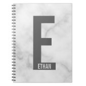 モダンはっきりしたパーソナライズされたモノグラム名 ノートブック (正面)