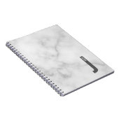 モダンはっきりしたパーソナライズされたモノグラム名 ノートブック (右側)