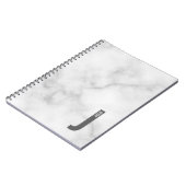 モダンはっきりしたパーソナライズされたモノグラム名 ノートブック (左側)