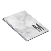 モダンはっきりしたパーソナライズされたモノグラム名 ノートブック (右側)