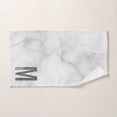 モダンはっきりしたパーソナライズされたモノグラム名 バスタオルセット (ハンドタオル)