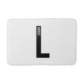 モダンはっきりしたパーソナライズされたモノグラム名 バスマット (正面)