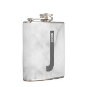 モダンはっきりしたパーソナライズされたモノグラム名 フラスク (右)