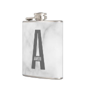 モダンはっきりしたパーソナライズされたモノグラム名 フラスク (左)