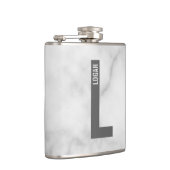 モダンはっきりしたパーソナライズされたモノグラム名 フラスク (右)