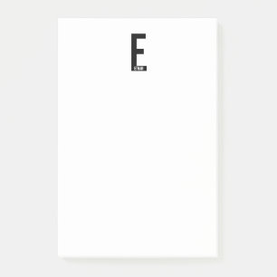 モダンはっきりしたパーソナライズされたモノグラム名 ポストイット