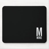 モダンはっきりしたパーソナライズされたモノグラム名 マウスパッド (正面)