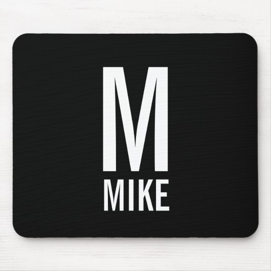 モダンはっきりしたパーソナライズされたモノグラム名 マウスパッド (正面)