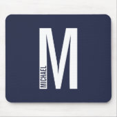 モダンはっきりしたパーソナライズされたモノグラム名 マウスパッド (正面)