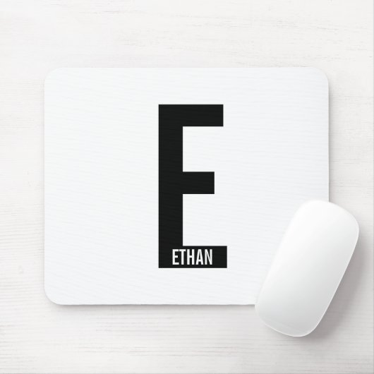 モダンはっきりしたパーソナライズされたモノグラム名 マウスパッド (マウス)