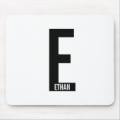 モダンはっきりしたパーソナライズされたモノグラム名 マウスパッド (正面)