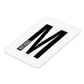 モダンはっきりしたパーソナライズされたモノグラム名 マグネット (左側)