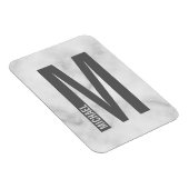 モダンはっきりしたパーソナライズされたモノグラム名 マグネット (右側)