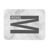 モダンはっきりしたパーソナライズされたモノグラム名 マグネット (横)