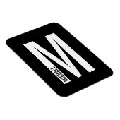 モダンはっきりしたパーソナライズされたモノグラム名 マグネット (右側)