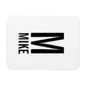 モダンはっきりしたパーソナライズされたモノグラム名 マグネット (横)