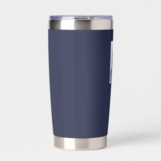 モダンはっきりしたパーソナライズされたモノグラム名 保温保冷タンブラー (正面)