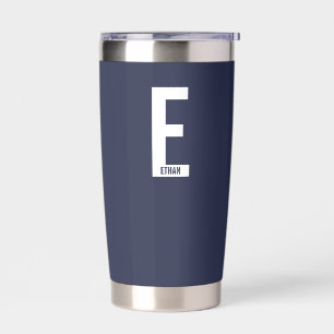 モダンはっきりしたパーソナライズされたモノグラム名 保温保冷タンブラー
