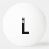 モダンはっきりしたパーソナライズされたモノグラム名 卓球ボール (正面)