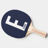 モダンはっきりしたパーソナライズされたモノグラム名 卓球ラケット (横)