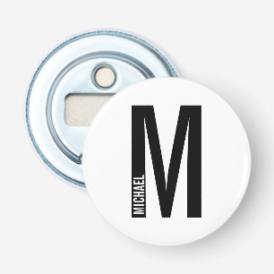 モダンはっきりしたパーソナライズされたモノグラム名 栓抜き