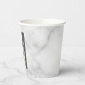 モダンはっきりしたパーソナライズされたモノグラム名 紙コップ (左)