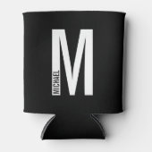 モダンはっきりしたパーソナライズされたモノグラム名 缶クーラー (正面)