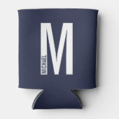 モダンはっきりしたパーソナライズされたモノグラム名 缶クーラー (正面)