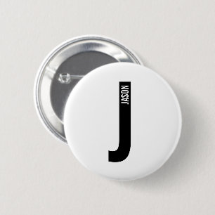 モダンはっきりしたパーソナライズされたモノグラム名 缶バッジ