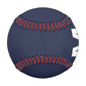 モダンはっきりしたパーソナライズされたモノグラム名 野球ボール (裏面)